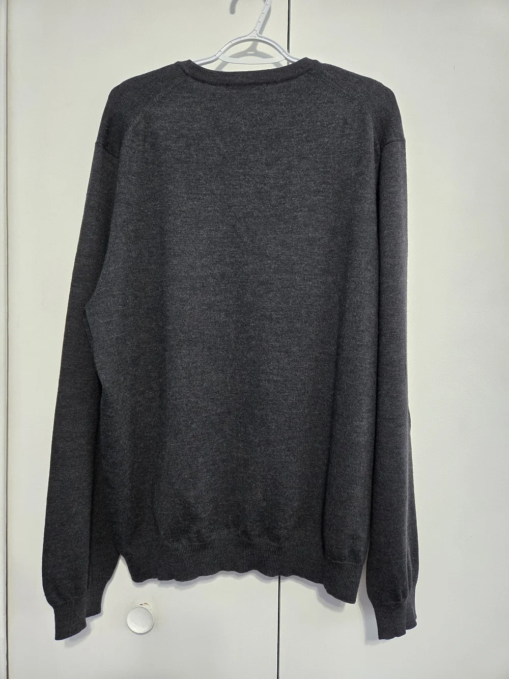Brooks Brothers Merino Wool Sweater XL Charcoal Gray V Neck Classic